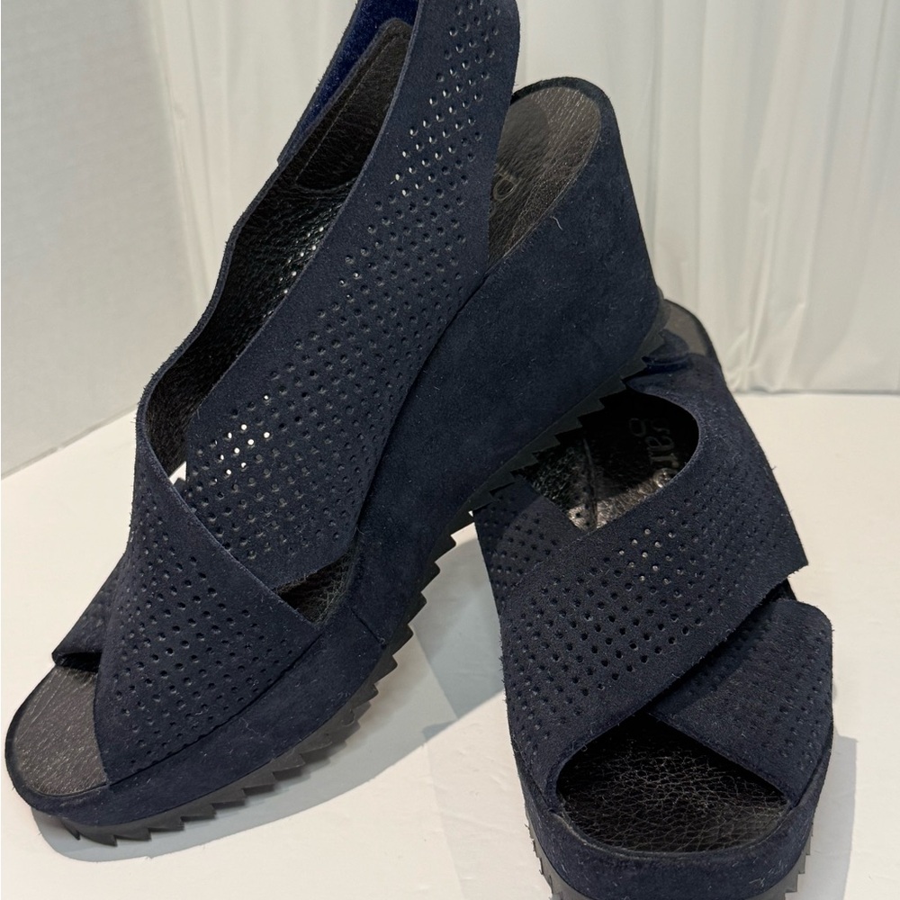 Pedro Garcia Suede Wedge Sandals (size 8/38)